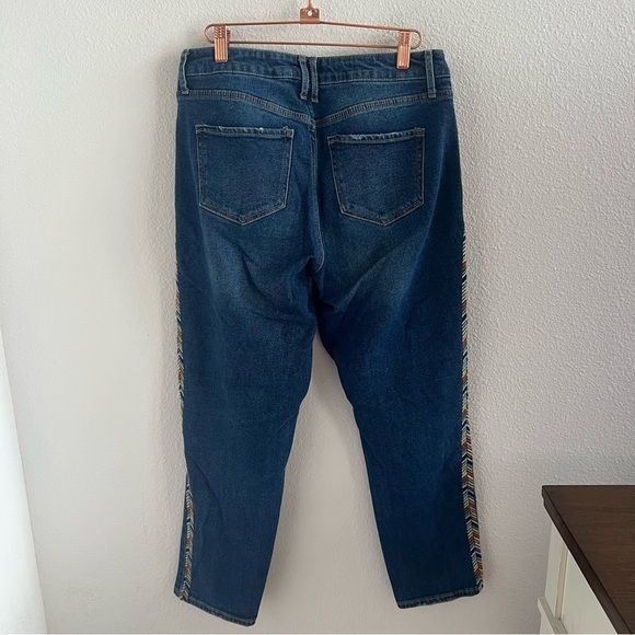 Knox Rose Embroidered Stripe Side Distressed Jeans 6 - Picture 7 of 9